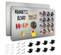 Raweao Tableau Magnétique Métallique 30x43.5x0.08cm - Ultra Mince en Acier Inoxydable Sans Cadre (2-Pack)