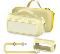 RAWECUD Étui de protection pour haut-parleur Bluetooth portable Bose SoundLink Max, accessoires étui de transport rigide et housse en silicone avec sangle de transport (jaune citron)