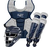 Rawlings | Ensemble de receveur de baseball Velo 2.0 | Certifié NOCSAE | Âge intermédiaire 12-15 ans | Bleu marine/blanc