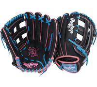 Rawlings Gants de baseball Heart of The Hide Series | 31,8 cm | Main droite | Noir/bleu Columbia/Rose