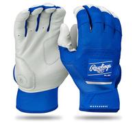 Rawlings | Gants de batteur de baseball Workhorse pour adulte | Blanc/Royal | MED