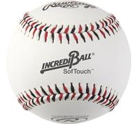 Rawlings Incredi-Ball Lot de 12 balles de Baseball Blanches à Point Souple | 22,9 cm | Options de Couverture en Tissu et Cuir synthétique