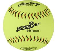 Rawlings | Incredi-Ball - Lot de 12 balles Souples Jaunes | Options de 27,9 cm et 30,5 cm | Housses en Tissu et Cuir synthétique