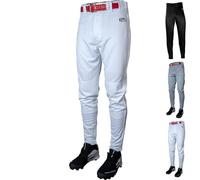 Rawlings Launch Series Baseball Pants | Tapered Jogger Fit | Adult Sizes | Solid | Multiple Colors Pantalons, Blanc, 31-35 Homme