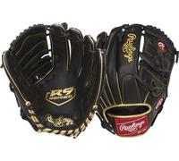 Rawlings R9 Series Baseball Glove | Sizes 11.5"-12.75" | Multiple Styles Gant Garçon, Toile Solide en 2 Parties | Noir/doré, 30,4 cm