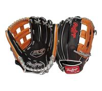 Rawlings R9 Youth Contour FIT Baseball Glove | Sizes 11" Multiple Styles Gants Garçon, Noir/Marron Clair | Pro H Web, 12" | Outfield