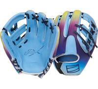 Rawlings REV1X Gant de baseball | Taille 29,8 cm | RHT | Columbia Bleu/Violet/Jaune