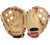 Rawlings Select Lite Youth Baseball Glove | Pro Player Models | Sizes 10.5"-12.25" | Multiple Styles Gants Garçons, Bryce Harper - Camel/Rouge écarlate, 12"