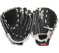 Rawlings Shut Out Youth Softball Glove | Sizes 12.5" | Multiple Styles Gant de Baseball Fille, Noir/Blanc | Basket Web, 11.5" | Infield