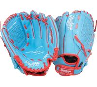 Rawlings | Sure Catch Series Youth Jacob deGrom Signature Gant de baseball | 25,4 cm | Main droite | Bleu Columbia/écarlate