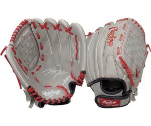 Rawlings Sure Catch T-Ball et Gant de Baseball pour Jeunes | Lancé Main Gauche | 27,9 cm | Modèle Mike Trout