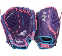 Rawlings | Sure Catch Youth Series Gant de Softball | 27,9 cm | Main Gauche | Violet/Bleu Columbia/Rose