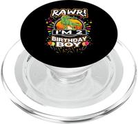 Rawr I'm 2 2nd Birthday TRex Dinosaur 2 Years Old for Boy PopSockets PopGrip pour MagSafe