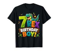 Rawr I'm 7 Seven Rex Dinosaur 7th Birthday Boy Party T-Shirt