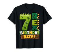 Rawr I'm 7 Seven Rex Dinosaur 7th Birthday Boy Party T-Shirt