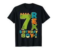 Rawr I'm 7 Seven Rex Dinosaur 7th Birthday Boy Party T-Shirt