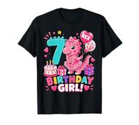 Rawr I'm 7 Seven Rex Pink Dinosaur 7th Birthday Girl Party T-Shirt