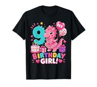 Rawr I'm 9 Nine Rex Pink Dinosaur 9th Birthday Girl Party T-Shirt