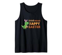 Rawr Means Happy Easter Funny T-Rex Dinosaure Oreilles de Lapin Débardeur