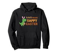 Rawr Means Happy Easter Funny T-Rex Dinosaure Oreilles de Lapin Sweat à Capuche