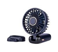 Rawrr Mini ventilateur portable 6500 mA - Pliable et réglable - 5 vitesses - Rechargeable par USB - Convient pour l'intérieur et l'extérieur - Bleu