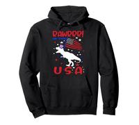 Rawrrr ! in The USA T Rex Dinosaur 4th of July America Flag Sweat à Capuche
