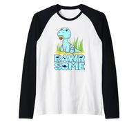 Rawsome Baby Dinosaure en Couche avec tétine Manche Raglan