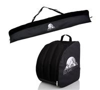 Rawstyle Ensemble de sacs de ski imperméables pour chaussures de ski - 160 cm, 180 cm, 190 cm - Pour sports d'hiver - Combiné (set 190 cm, noir/noir)