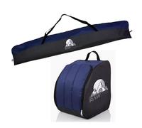 Rawstyle Sac à chaussures de ski, Imperméable, 160 cm ou 180 cm, Housse de ski, Pour sports d'hiver, Combiné (noir, bleu, 180 cm)