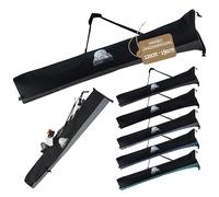Rawstyle Sac de ski variable, universel, adaptable, pour adultes, 120-190 cm, étanche, pour sports d'hiver, grand format, noir chiné