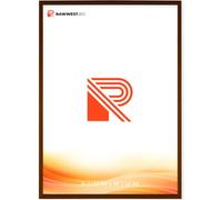 RAWWEST.BIS Cadre Photo 70x100 cm en Aluminium marron cadre decoration murale pour Affiche Poster Œuvre d'Art Photo Puzzle Verre Acrylique avec Filtre UV Fixation Verticale & Horizontale