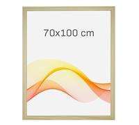 RAWWEST. adre Photo 70x100 cm en Bois MDF Couleur Bois Naturel avec Verre Acrylique pour Photos Posters et Puzzle Décoration Murale à Suspendre ou Poser