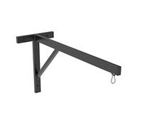 RAWWEST.BIS Support Mural pour Sac de Frappe - Potence de Boxe Longue (92 cm) en Acier Antirouille, Charge 80 kg, Mousqueton et Kit de Fixation, Noir