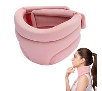 Raxfekro Collier Cervical Minerve Cervicale Femme Homme Collier Cervical Anti Ronflement Minerve cou Réglable Collier Semi-Rigide pour Cervicales Douloureuses (Rose)