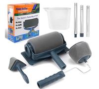 Raxfekro Lot de 6 rouleaux de peinture avec réservoir, rouleau d'angle, rouleau de peinture, convient pour bureau, maison, école, plafond, peinture murale