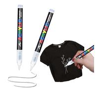 RAXLUPO 2 pièces Marqueurs Blancs Marqueur Étanche Blanc indelebile Permanent Marqueurs Textile Pour Galet Verre Metal Céramique Pneu Bois Textile Toile Papier