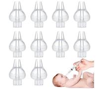 RAXLUPO Lot de 10 Embout Seringue Nasale Bebe Remplacement Embout Mouche Bebe en Silicone pour Seringue Lavage de Nez Bebe