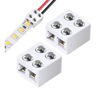 Raxove 8mm LED Strip Connectors | Sturdy And Versatile Light Adapters For 5V, 12V, 24V LED Strips | Easy-to-Use Connector Kit