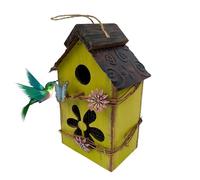 Raxove Abri d'oiseaux en bois pour l'extérieur, Abri d'oiseaux en bois - Abri d'oiseaux suspendus en bois pour l'extérieur | Cage à oiseaux, décoration de jardin multifonctionnelle,