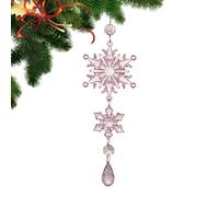 Raxove Artisanat avec des ornements de flocons de neige, ornements de Noël avec des flocons de neige, Pendentif goutte à goutte de flocons de neige acrylique, Festival Clear Snowflake Drop Ornaments