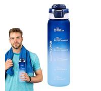 Raxove Bouteille d'eau avec temps, bouteille d'eau de sport avec paille, bouteilles de boisson inspirantes de 35 oz | Bouteille d'eau pour femme résistant aux déversements, bouche large avec fermeture