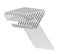 Raxove Brochettes de Kebab, brochettes de - Brochettes de Barbecue brésiliennes, 10 pièces, poignée d'anneau Triangulaire, brochettes réutilisables Multi-usages pour Barbecue, Viande, Poisson et