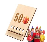 Raxove Carte d'anniversaire en bois | Carte d'anniversaire avec panneau en bois avec motif - Carte d'échange pour les fêtes pour tables, tables, comptoirs, étagères