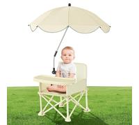 Raxove Chaise d'appoint portable, siège d'appoint pliable pour voyage - Rehausseur de chaise à sangles sécurisées | Chaise d'appoint de voyage portable pliante avec parasols pour bébés de 6 à 36 ans
