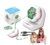 Raxove Filateur Automatique pour Perles, Filateur de Perles en Argile avec Aiguilles, Filateur Électrique pour Perles, Machine à Perler le Bol pour Perles, Machine à Faire des Bracelets, Machine