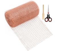 Raxove Filet en cuivre pour limaces, Rouleau de Maille de cuivre | Filet de barrière pour Souris Double Couche en cuivre Inoxydable | Barrière Anti-limaces Flexible multifonctionnelle avec Ciseaux