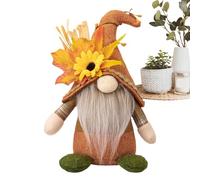 Raxove Gnomes de la récolte,Gnomes d'automne | Décoration de poupée naine sans visage tournesol | Poupée en peluche naine sans visage faite à la main avec récolte d'automne avec feuilles d'érable et