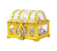 Raxove Jouet de boîte à trésor, boîte à jouets de coffre de pirates - Jouet avec boîte décorative pour ranger les objets anciens - Collection de trésors drôles, cercueil