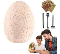 Raxove Kit de creusement d'œufs de Dinosaures, œufs de Pâques - Jouets créatifs de Dinosaures avec Marteau, Burin, Brosse, Cartes d'apprentissage et Outils pour découvrir des Dinosaures
