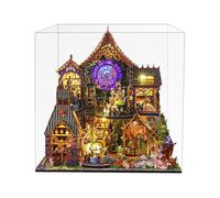 Raxove Kit maison miniature, chalet, kit miniature pour petite maison en bois, décoration de pièce en bois Ensemble pour la construction d'une petite maison, kit de maison miniature avec meubles